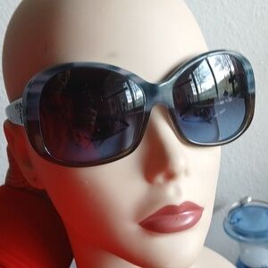 Prada Blue W/Brown Tortoiseshell Pattern Sunglasses Classic Elegant Frames